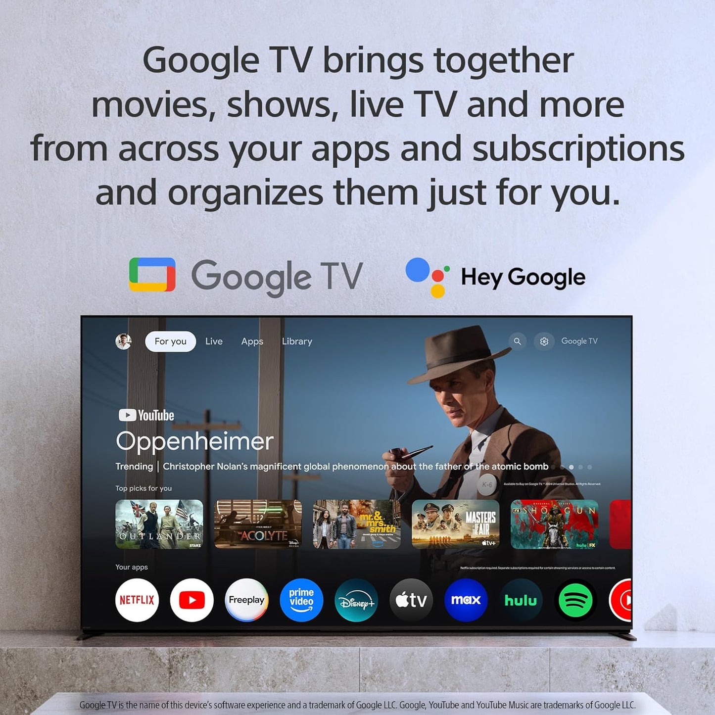 98 Inch TV, Mini LED, 4K Smart Google TV, XR Processor with AI Technology,120hz Television with Dolby Vision/Atmos, Exclusive Features for PlayStation®5, K-98XR50, 2025 Model