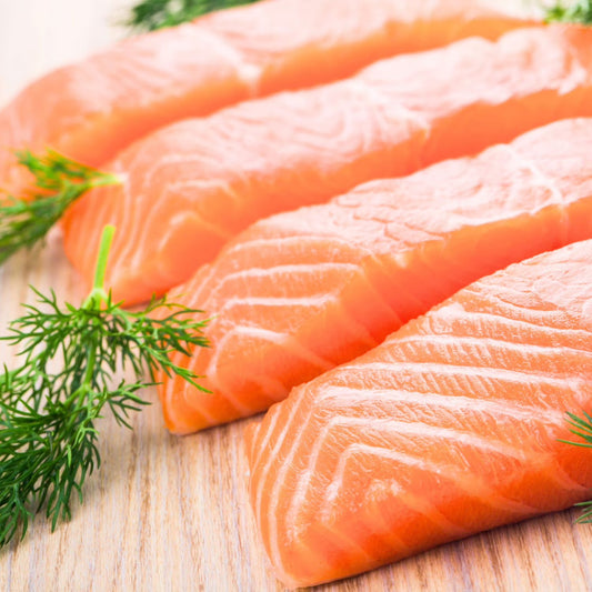 Antibiotic-Free Sashimi-Grade Skinless Atlantic Salmon, Frozen, (20 Lb.)