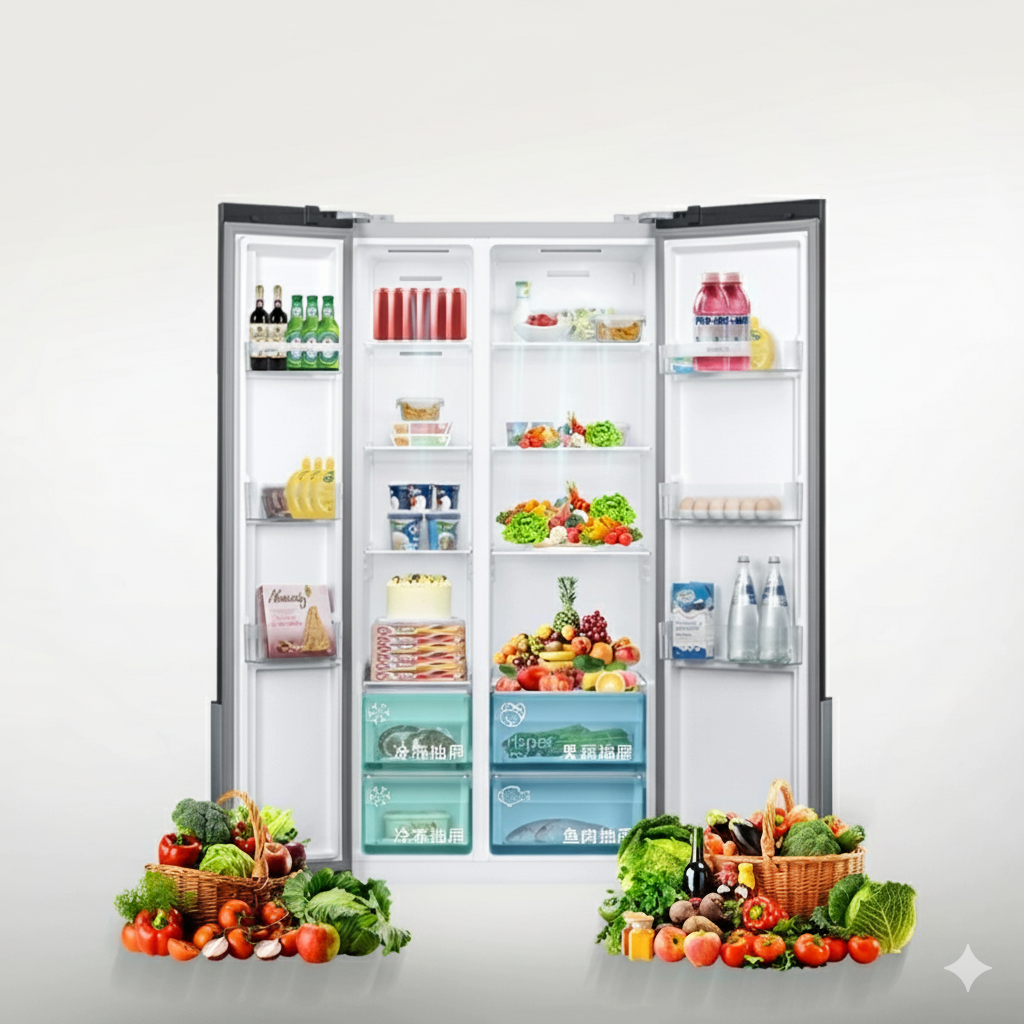 Built-In Side-by-Side Refrigerator | Dual Cooling · No-Frost · Large Capacity 610–650L · Smart Touch Control