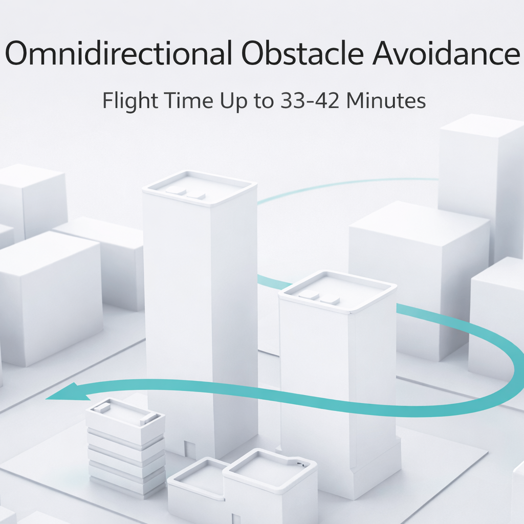 4K 60FPS HDR Camera Drone with GPS, Omni-Directional Obstacle Avoidance, Intelligent Tracking, Vertical Shooting, Lightweight Under 249g