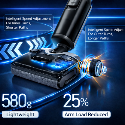 Steam Vacuum Mop, Hot Steam Floor Cleaner with Powerful Suction, Self-Cleaning Brush, Edge-to-Edge Cleaning for Hard Floors