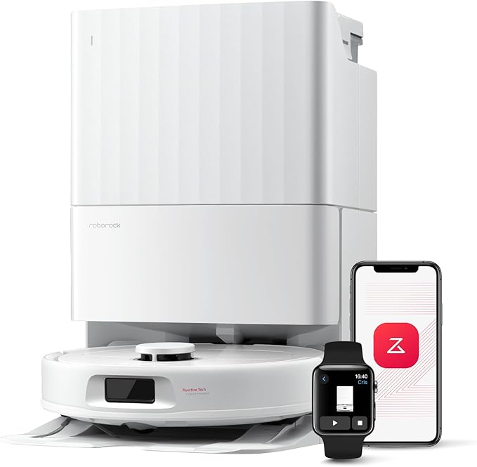 Qrevo Series Robot Vacuum and Mop, 8000Pa Suction, Upgraded from Qrevo S, Anti-Tangle Brush, Smart Obstacle Avoidance, Auto Mop Washing, All-in-One Dock, 200RPM Spinning Mops, White(QV 35A)