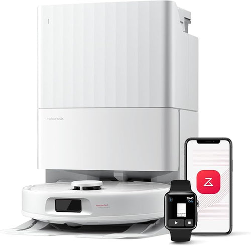 Qrevo Series Robot Vacuum and Mop, 8000Pa Suction, Upgraded from Qrevo S, Anti-Tangle Brush, Smart Obstacle Avoidance, Auto Mop Washing, All-in-One Dock, 200RPM Spinning Mops, White(QV 35A)