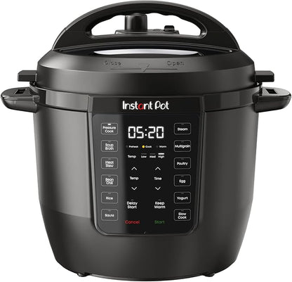 7-in-1 Multi-Cooker, Pressure Cooker, Slow cook, Sauté, Steam, Rice Maker, Yogurt, & Warmer, Black, 6 Quarts