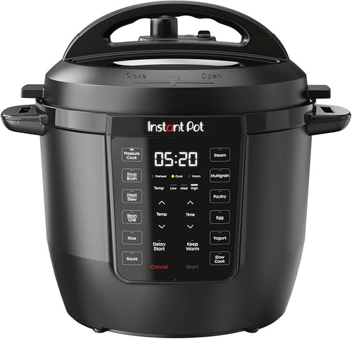7-in-1 Multi-Cooker, Pressure Cooker, Slow cook, Sauté, Steam, Rice Maker, Yogurt, & Warmer, Black, 6 Quarts