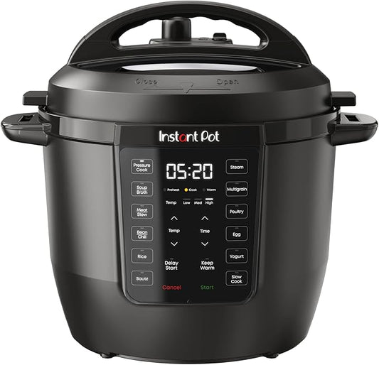 7-in-1 Multi-Cooker, Pressure Cooker, Slow cook, Sauté, Steam, Rice Maker, Yogurt, & Warmer, Black, 6 Quarts