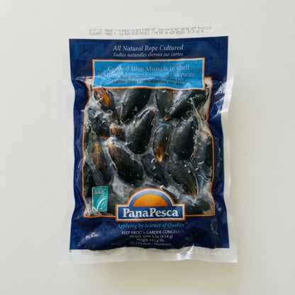 Frozen Blue Mussels in Half Shell – All Natural Rope Cultured | PanaPesca