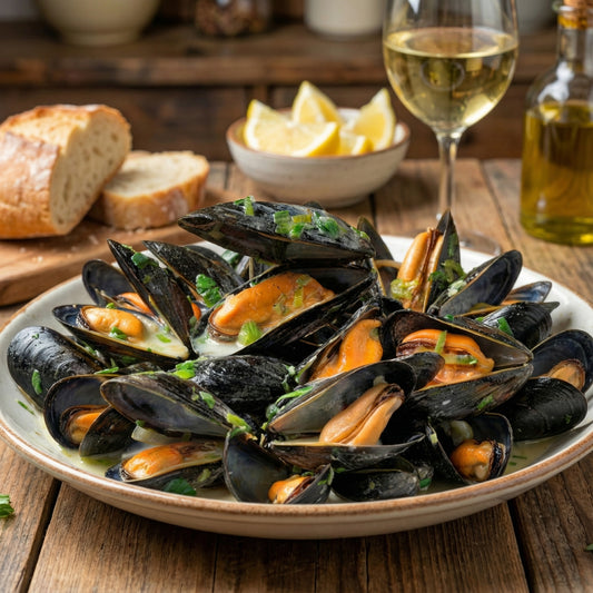 Frozen Blue Mussels in Half Shell – All Natural Rope Cultured | PanaPesca