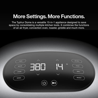 2 Air Fryer, Extra Large Airfryer with Superior Airflow, Self-cleaning Smart Digital Fryer with PFAS free Basket for Quick Easy Meals, Fits a 12" Pizza or 4-Slice Toast