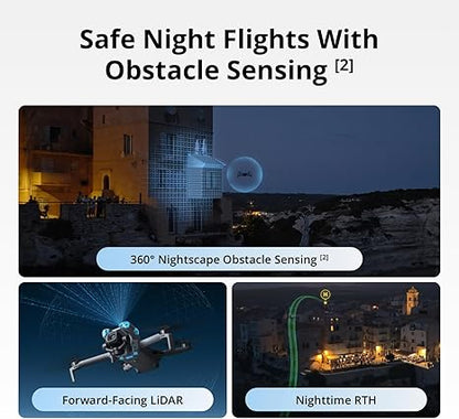 Ultra-Light & Foldable Drone with Camera, 1-Inch CMOS, Omnidirectional Obstacle Sensing, ActiveTrack 360°, 225° Gimbal Rotation, 20km Transmission, 4K Drone for Beginners