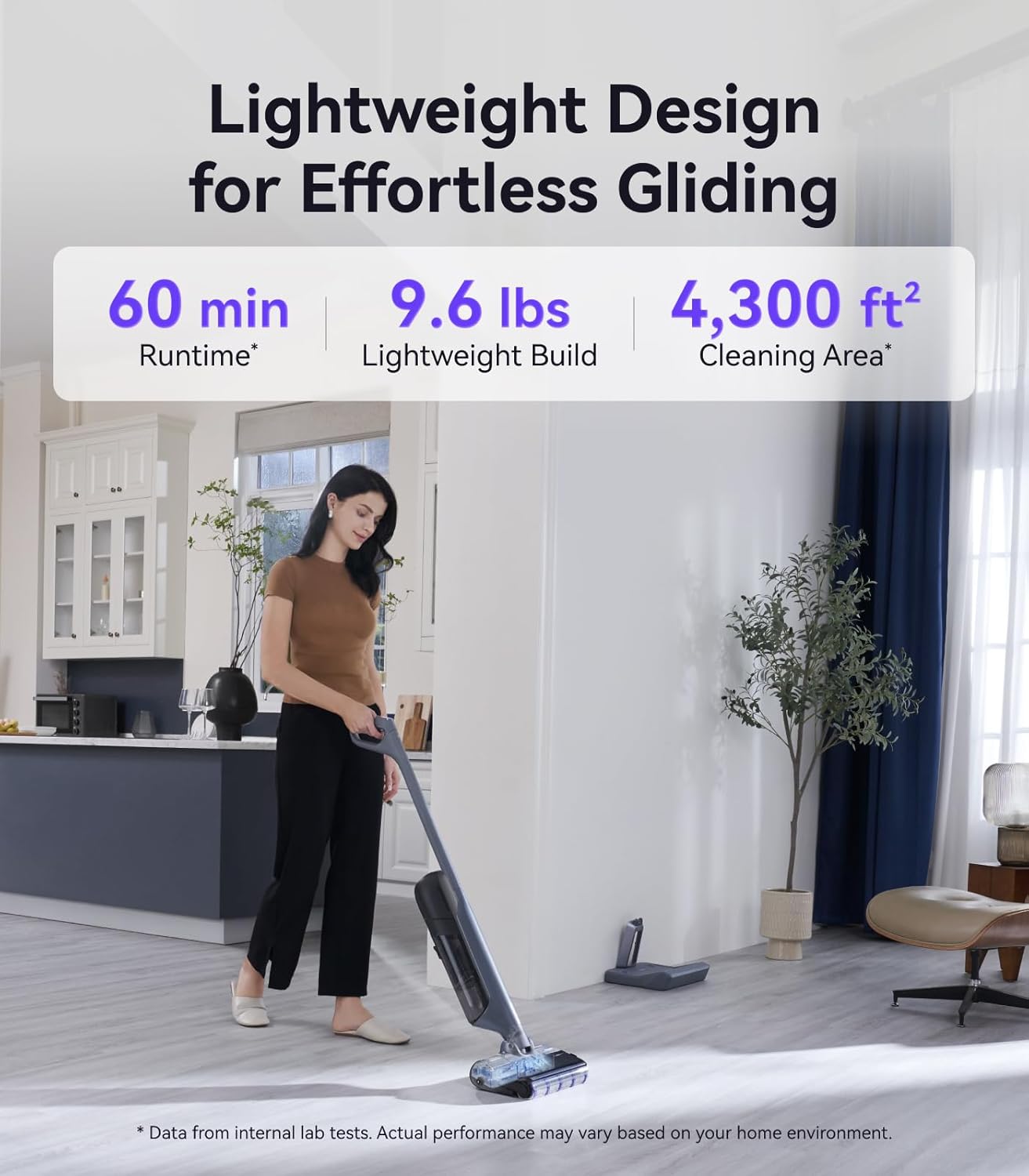 S30 Pro Wet Dry Vacuum Cleaner with 20000Pa Suction, Cordless Vacuum Mop for Hard Floors, Tangle-Free Hair-Cutting, 180° Lie Flat, 194°F Self-Cleaning, Disposable Waste Bag, Edge Cleaning