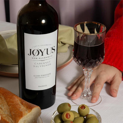 Non-Alcoholic Red Wine, Cabernet Sauvignon, Award Winning Best In Class Dealcoholized Wine, Complex & Warm, Low Sugar & Low Calorie, 750 ml (10 Bottle)