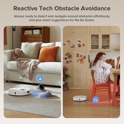 Qrevo Series Robot Vacuum and Mop, 8000Pa Suction, Upgraded from Qrevo S, Anti-Tangle Brush, Smart Obstacle Avoidance, Auto Mop Washing, All-in-One Dock, 200RPM Spinning Mops, White(QV 35A)