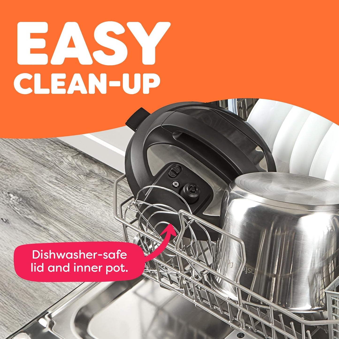 7-in-1 Multi-Cooker, Pressure Cooker, Slow cook, Sauté, Steam, Rice Maker, Yogurt, & Warmer, Black, 6 Quarts