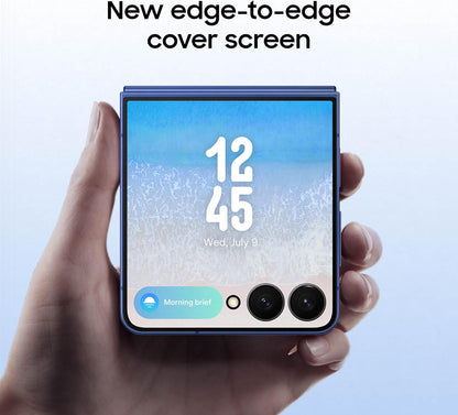 Galaxy Z Flip7 Cell Phone, 512GB AI Smartphone, Unlocked Android, Long Battery Life, 2025, Blue Shadow