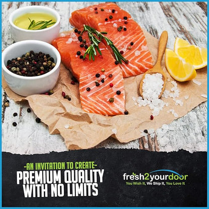 Fresh Atlantic Salmon Fillets, Best Premium Quality in the US, Center Cut, Perfectly Trimmed,  (20 Lb.) - Kosher, Ready to Cook - Skinless, 100% Natural and High in Omega3.