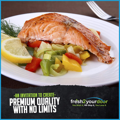 Fresh Atlantic Salmon Fillets, Best Premium Quality in the US, Center Cut, Perfectly Trimmed,  (20 Lb.) - Kosher, Ready to Cook - Skinless, 100% Natural and High in Omega3.