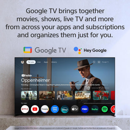 98 Inch TV, Mini LED, 4K Smart Google TV, XR Processor with AI Technology,120hz Television with Dolby Vision/Atmos, Exclusive Features for PlayStation®5, K-98XR50, 2025 Model